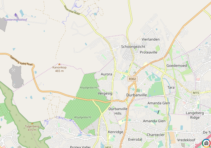 Map location of Aurora (Durbanville)